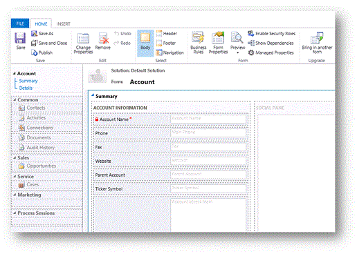 Formularanpassung mit Navigationselementen