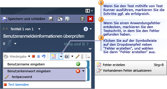 Programmfehler im Testprogramm senden