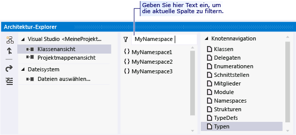 Aktuelle Spalte nach Name filtern