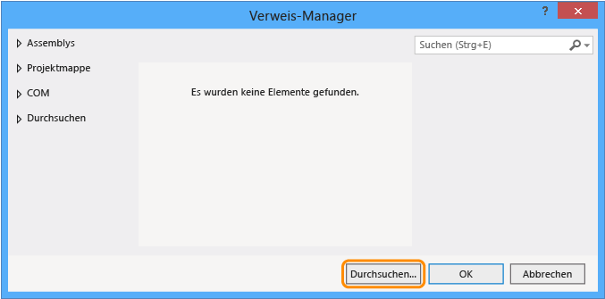 Dialogfeld "Verweis-Manager"