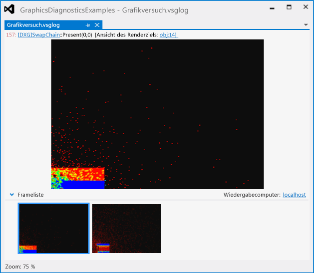 Das Dokument mit dem Diagrammprotokoll in Visual Studio