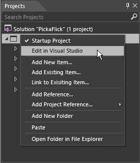 Blend - In Visual Studio bearbeiten