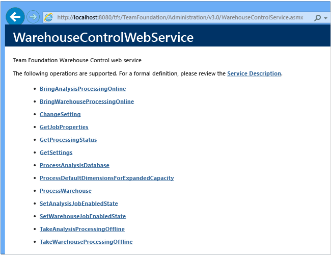 Seite "Warehouse Control-Dienste"