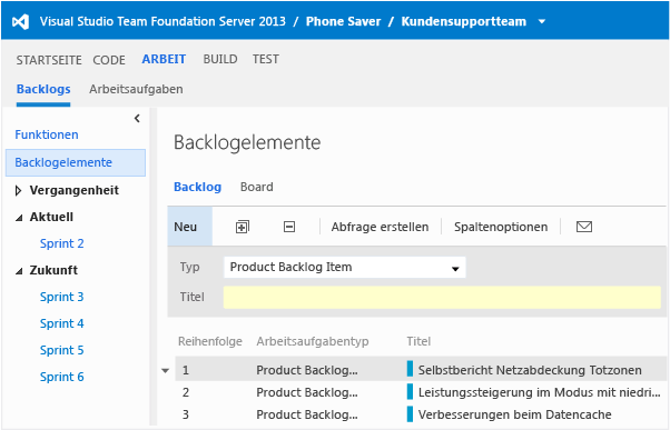 Sie können die Funktionen in der Ansicht ein- oder ausblenden