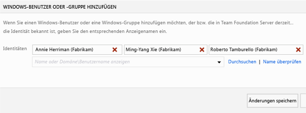 Kontonamen in "Windows-Benutzer oder -Gruppe hinzufügen"