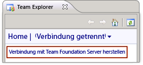 Verbindung mit Team Foundation Server herstellen