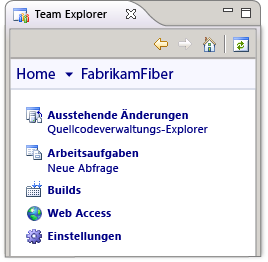 Startseite Team Explorer