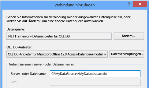 OLE DB-Anbieter Microsoft Office 12.0 Access