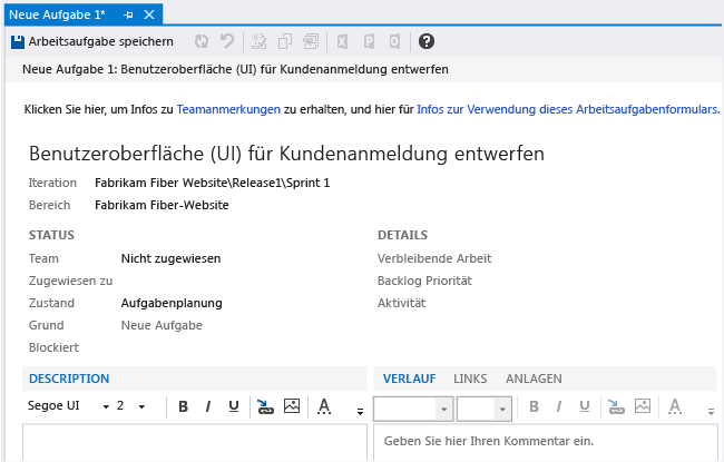 Beispiel für zwei auf einen Text angewendete Links