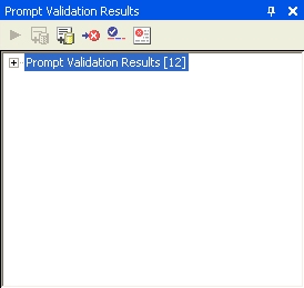 Prompt Validation Results window