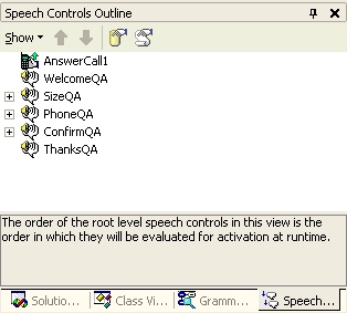 Speech Controls Outline