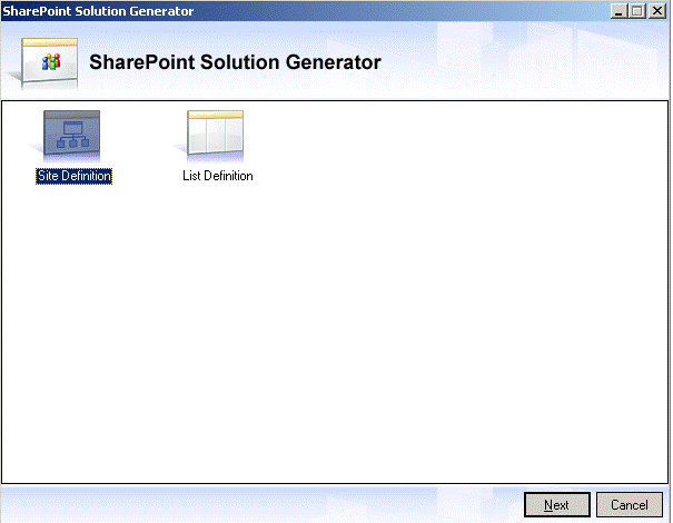 Starting with the SharePoint Solution Generator
