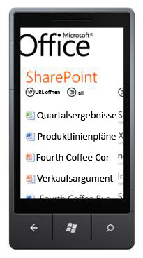 SharePoint Workspace Mobile für Windows Phone 7