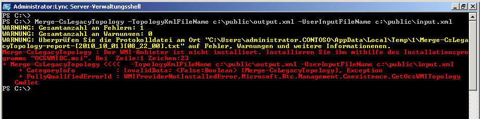 Windows PowerShell: WMI-Anbieterfehler