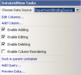 Dialogfeld zur DataGridView-Konfiguration