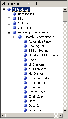 Product Name-Ebene mit Assemblykomponenten