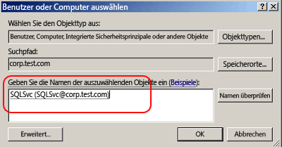 Benutzer oder Computer auswählen (Active Directory)