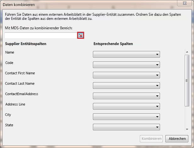 Excel – Daten kombinieren (Dialogfeld)
