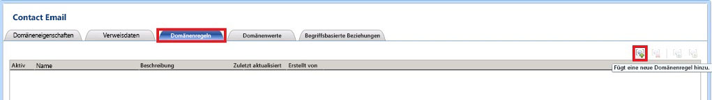 Neue Domänenregel hinzufügen (Symbolleistenschaltfläche)