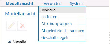 Verwalten – Modelle (Menü)