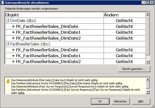 Datenquellensicht aktualisieren (Dialogfeld)