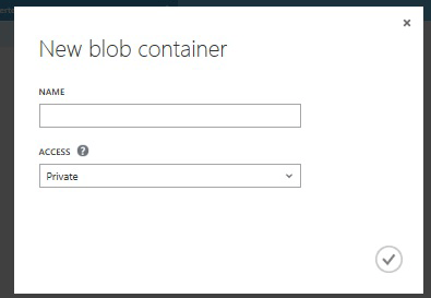 Erstellen eines neuen Blobcontainers