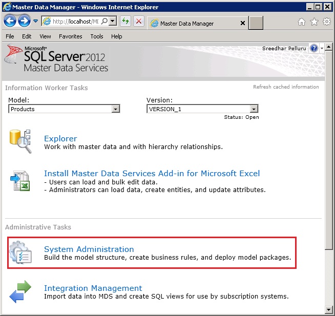Stammdatenmanager - Systemadministration