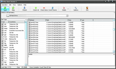 Wise Disk Cleaner 2 sucht Dateien, die Sie problemlos löschen können 
