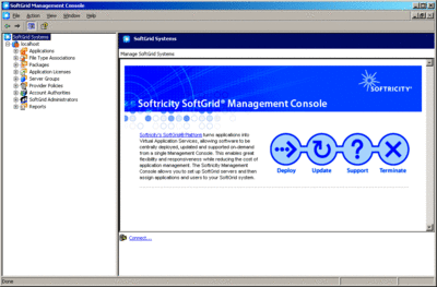 Abbildung 5 Verwalten von SoftGrid von einer einzigen Verwaltungskonsole aus