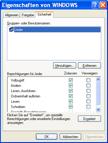 Abbildung&nbsp;4 Eine vom OEM konfigurierte ACL.