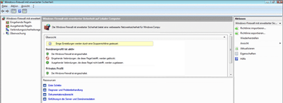 Figure 4 Windows Firewall mit erweiterter Sicherheit