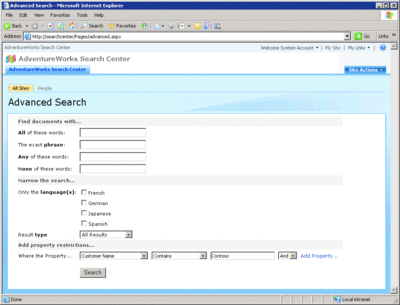 Abbildung 5a Suche nach IT-Infrastrukturdokumentation anhand des Kundennamen