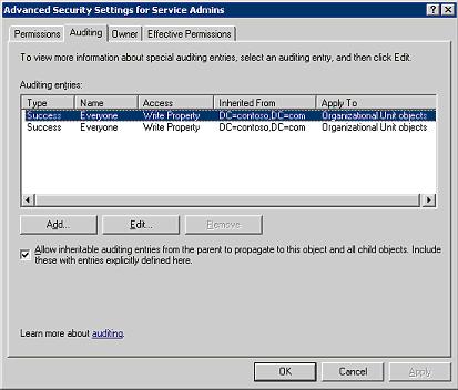 Advance security settings 