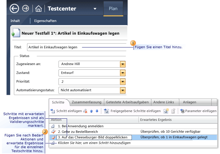 Testfall erstellen