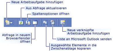 Symbolleiste für Team System Web Access-Webpart