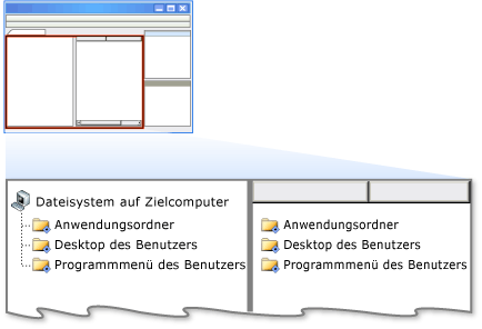 Dateisystem-Editor für Windows Installer
