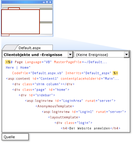 HTML-Designer, Quellansicht