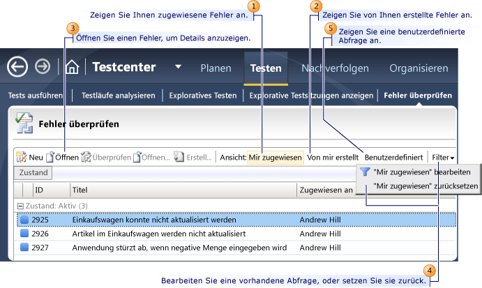 Fehler nachverfolgen