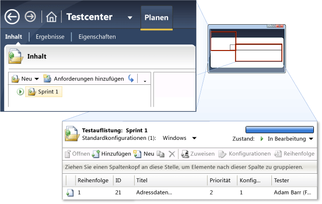 Microsoft Test Manager – Testcenter – Inhalt