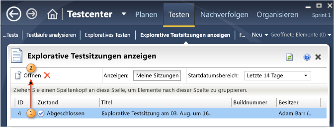 Explorativer Tester – Screenshot erstellen