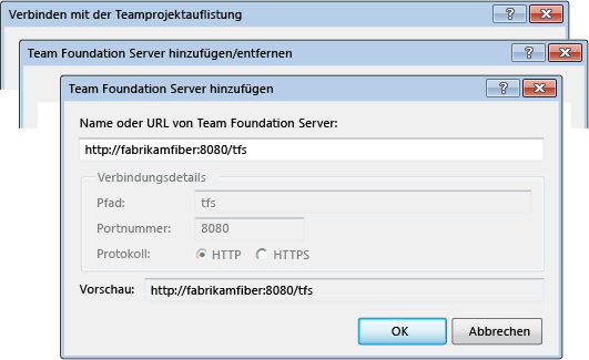 Team Foundation Server hinzufügen