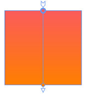 Pfeil mit linearem Farbverlauf