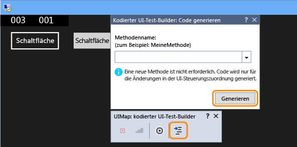 Code für die UI-Zuordnung generieren