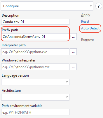 Enabling the Auto Detect command