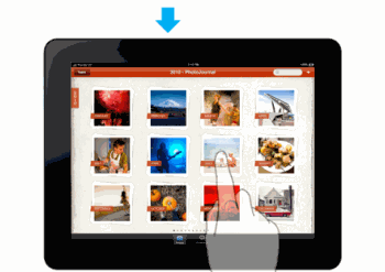 Navigation in der iPad-App.