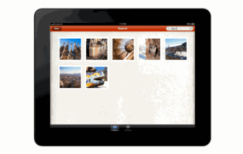 Suchvorgang in der iPad-App.