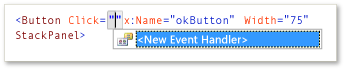 IntelliSense for new event handler