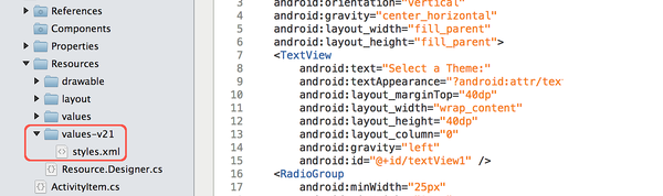 Speicherort der styles.xml im Ordner