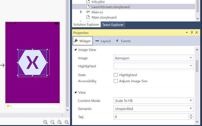 Eine Bildansicht mit dem Eigenschaftensatz