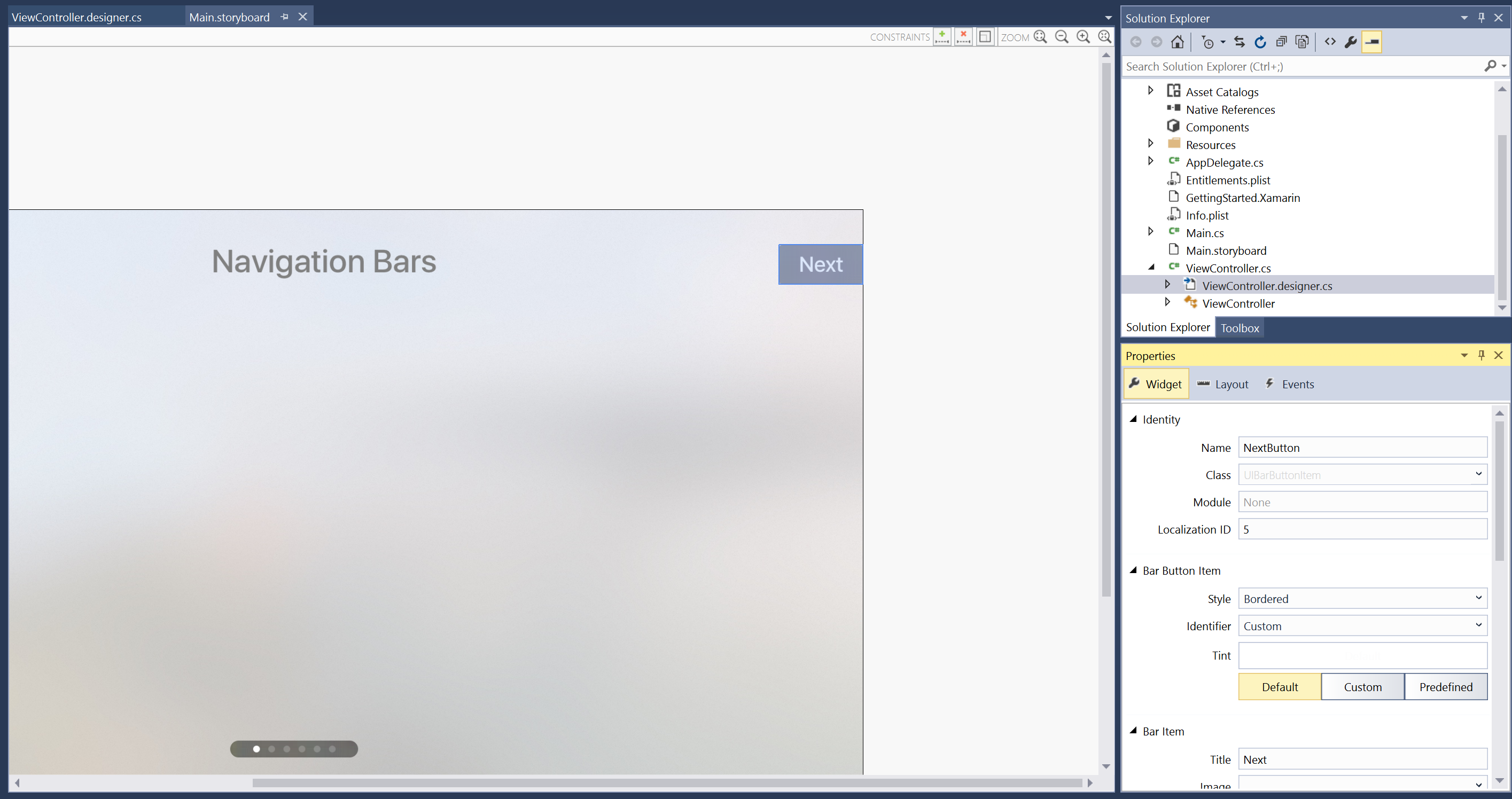 Benennen des Steuerelements